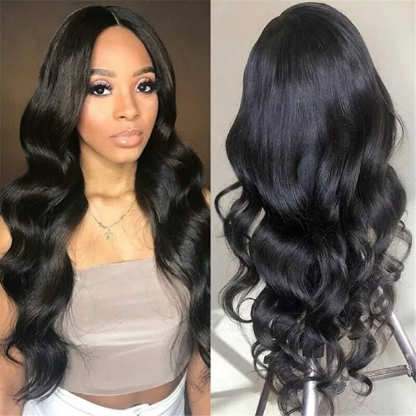 MDL Hair 28 inch 4x4 Lace Front Body Wave Human Hair Wigs Brazilian Virgin Hair 4x4 Lace Closure Wig 130% Density Pre Plucked Hairline Human Hair Lace Front Wigs With Baby Hair - immagine 4