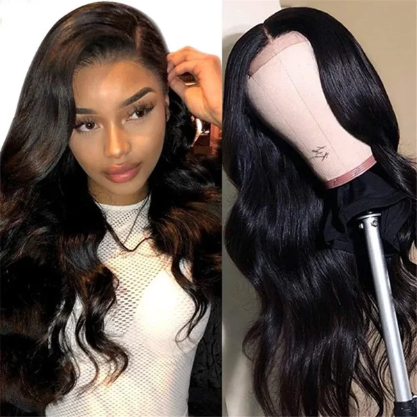 MDL Hair 28 inch 4x4 Lace Front Body Wave Human Hair Wigs Brazilian Virgin Hair 4x4 Lace Closure Wig 130% Density Pre Plucked Hairline Human Hair Lace Front Wigs With Baby Hair - immagine 6