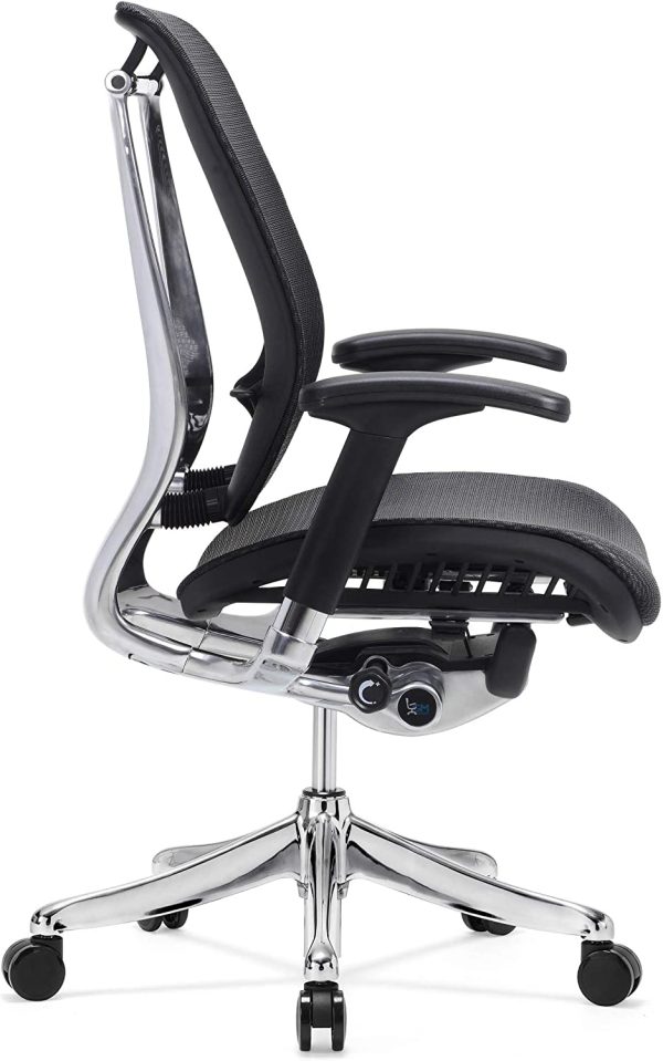 GM Seating Enklave Executive Hi Swivel Office Chair with Headrest (Black & Chrome no Headrest) - immagine 3