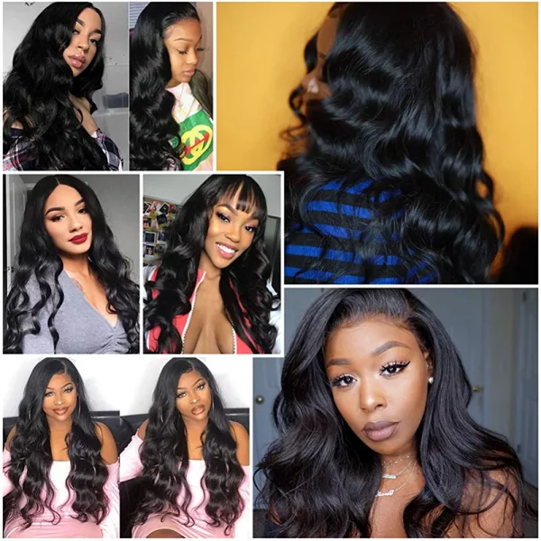 MDL Hair 28 inch 4x4 Lace Front Body Wave Human Hair Wigs Brazilian Virgin Hair 4x4 Lace Closure Wig 130% Density Pre Plucked Hairline Human Hair Lace Front Wigs With Baby Hair - immagine 8