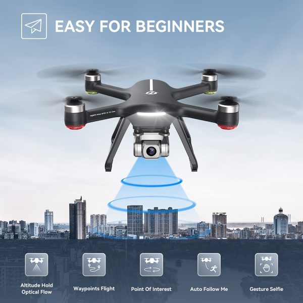 Holy Stone HS700E 4K UHD Drone with EIS Anti Shake 130°FOV Camera for Adults, GPS Quadcopter with 5GHz FPV Transmission, Brushless Motor, Easy Auto Return Home, Follow Me and Outdoor Carrying Case - immagine 7