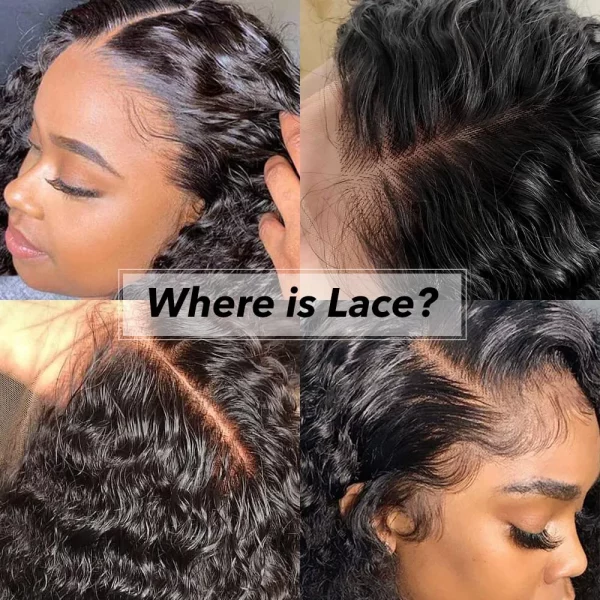 250% Density 13x6 HD Transparent Curly Lace Front Wig Human Hair Pre Plucked Glueless Kinky Curly Lace Front Wig Human Hair Wigs with Baby Hair Bleached Knotsigs For black Women(13x6 Lace Front Wig 26 Inch) - immagine 3