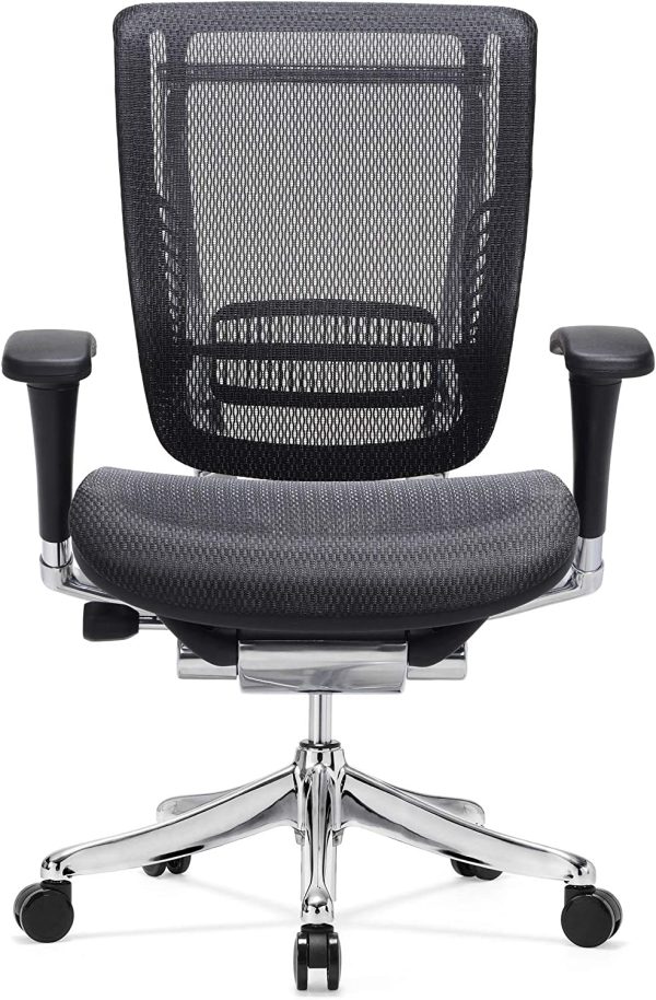 GM Seating Enklave Executive Hi Swivel Office Chair with Headrest (Black & Chrome no Headrest) - immagine 4