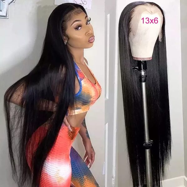 Maxine 30 Inch 5x5 HD Lace Closure Wigs Human Hair 180% Density 10A Brazilian Virgin Straight Lace Front Wigs Human Hair Pre Plucked With Baby Hair Glueless 5x5 Human Hair Wigs for Black Women - immagine 2