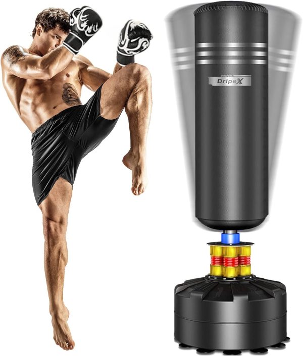 Dripex Freestanding Punching Bag- Heavy Boxing Bag with Stand for Adult Youth - Men StandingBoxing Bags for Home Gym