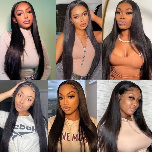 Maxine 32 inch Lace Front Wig Human Hair Wigs for Black Women Body Wave 13x4 HD Lace Frontal Wig 180% Density Brazilian Body Wave Virgin Hair Lace Frontal Wigs Pre Plucked with Baby Hair - immagine 5