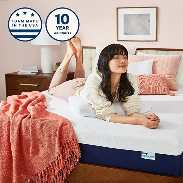 Sleep Innovations Shiloh 12 Inch Memory Foam Mattress with Ventilated Suretemp Foam for Breathability, Queen Size, Bed in a Box, Medium Firm Support - immagine 8