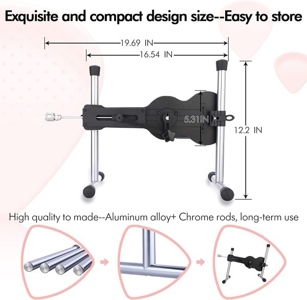 Automatic Auxfun Sex Machine Thrusting Machines for Men Women, EzfunLok Adapter for Vac-U-Lock Sex Toys Auxfun Premium Massager with 5 attachments, Adult Machines Device Gun Remote Control - immagine 6