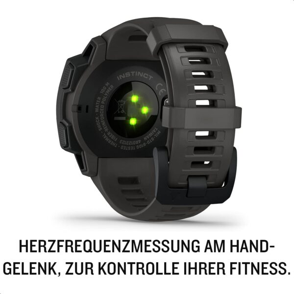 Garmin Instinct Waterproof GPS Smart Watch with Sport/Fitness Functions, Wrist Heart Rate Monitor, Fitness Tracker and Smartphone Notifications, Many models to choose from. - immagine 7