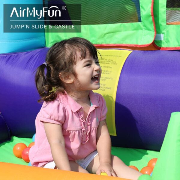 AirMyFun Inflatable Bounce House,Play House with Ball Pit,Inflatable Kids Slide with Air Blower,Jumping Bouncing House with Carry Bag - immagine 3