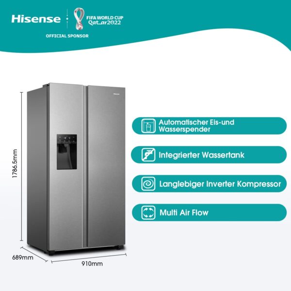 Fridge Freezer / NoFrostPlus / Inverter Compressor / Ice Water Dispenser / HolidayMode / 178.6 cm / Fridge Capacity 371 l / Freezer Capacity 191 - immagine 3