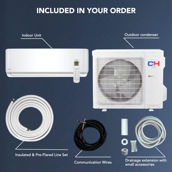 Cooper & Hunter 36,000 BTU Mini Split AC/Heating system Sophia Series 208/230V Heat Pump with 25ft Installation Kit - immagine 4