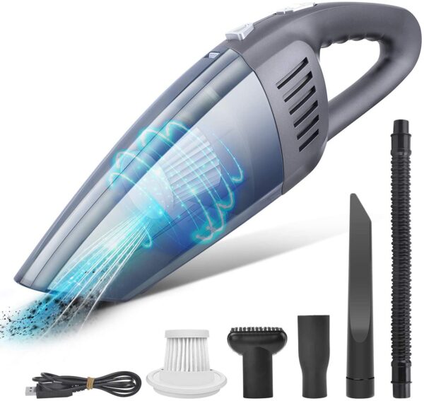 8Kpa cordless handheld vacuum cleaner strong suction powered by rechargeable lithium ion battery fast charging technology, portable mini vacuum dry wet for hom