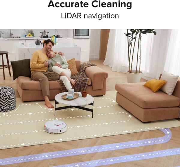 roborock S7 Robot Vacuum and Mop, 2500PA Suction & Sonic Mopping, Robotic Vacuum Cleaner with Multi-Level Mapping, Works with Alexa, Mop Floors and Vacuum Carpets in One Clean, Perfect for Pet Hair - immagine 6