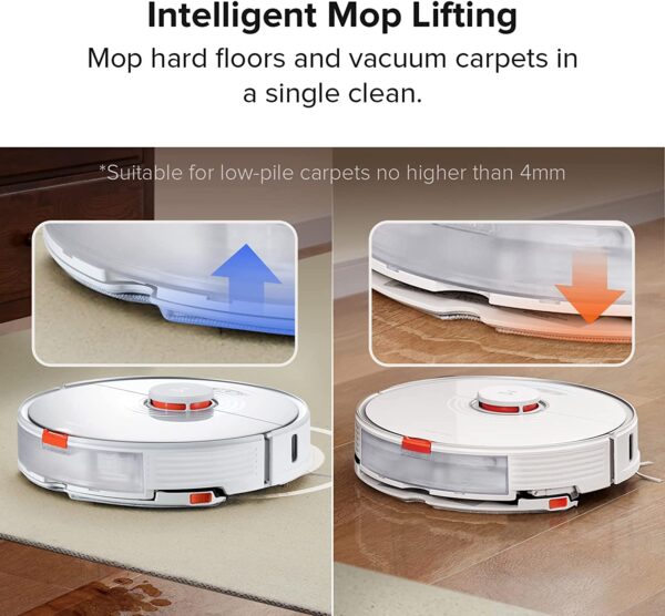 roborock S7 Robot Vacuum and Mop, 2500PA Suction & Sonic Mopping, Robotic Vacuum Cleaner with Multi-Level Mapping, Works with Alexa, Mop Floors and Vacuum Carpets in One Clean, Perfect for Pet Hair - immagine 5