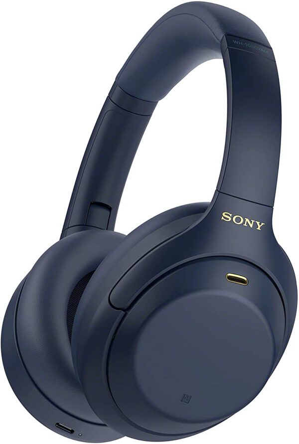 Sony WH-1000XM4 Wireless Premium Noise Canceling Overhead Headphones with Mic for Phone-Call and Alexa Voice Control, Blue