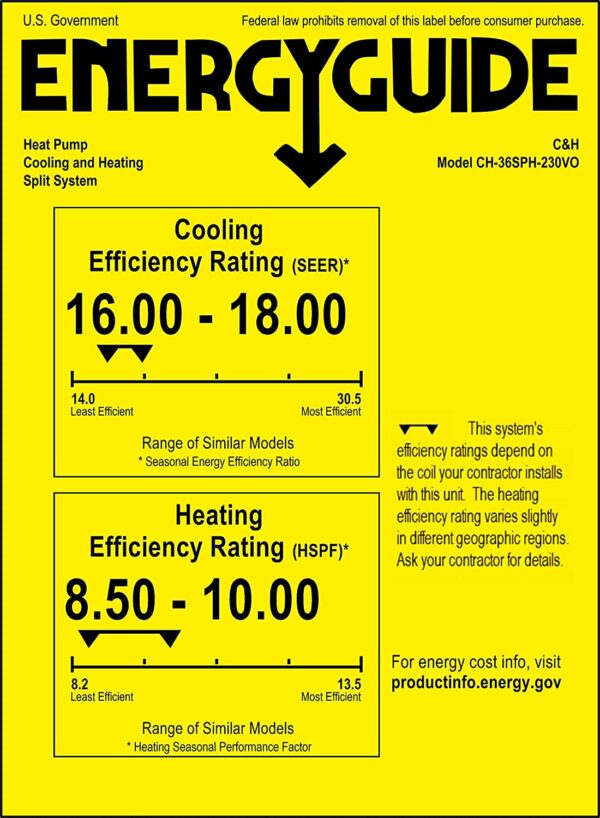 Cooper & Hunter 36,000 BTU Mini Split AC/Heating system Sophia Series 208/230V Heat Pump with 25ft Installation Kit - immagine 6