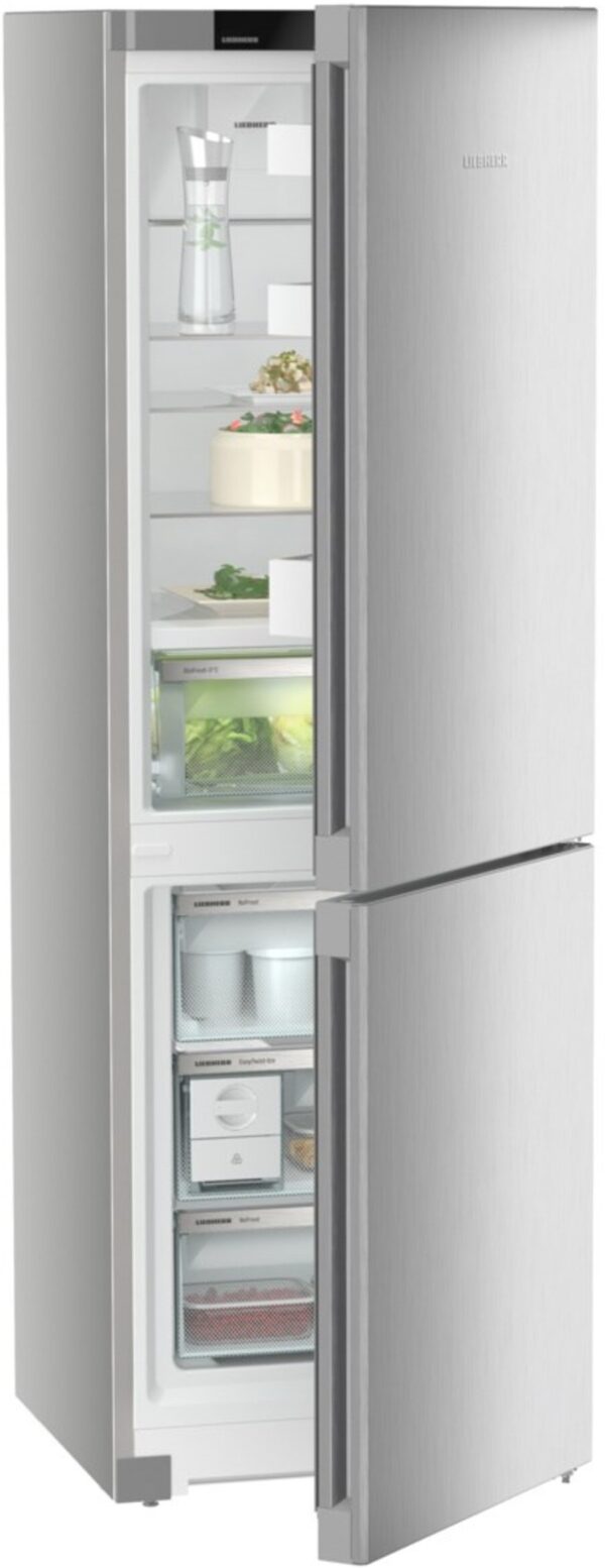 185cm Tall, 60cm Wide Frost Free Fridge Freezer In Silver - immagine 5