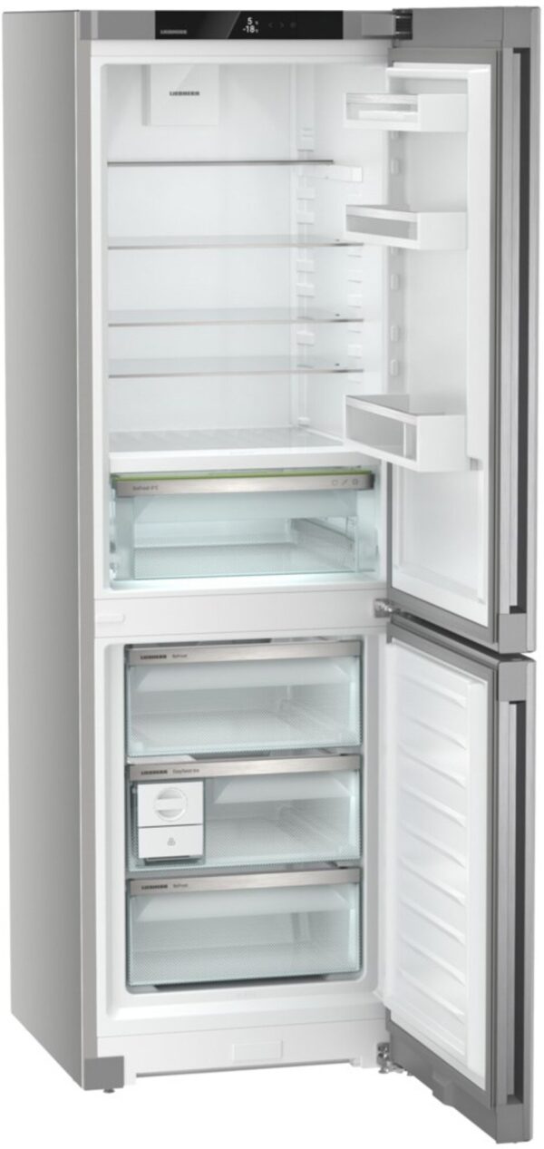 185cm Tall, 60cm Wide Frost Free Fridge Freezer In Silver - immagine 2