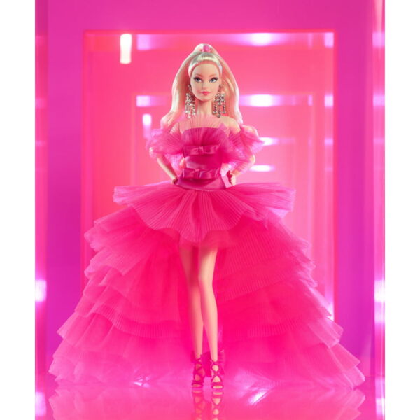 Barbie Signature Pink Collection Doll, Silkstone Barbie Doll in Tulle Gown - immagine 2