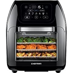 Chefman 6.3 Quart Digital Air Fryer+ Rotisserie, Dehydrator, Convection Oven, 8 Touch Screen Presets Fry, Roast, Dehydrate & Bake, BPA-Free, Auto photo review