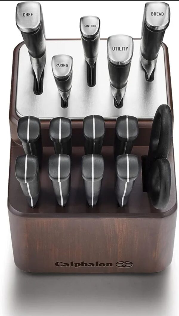 Calphalon Premier SharpIN Knife Set with Sharpening Knife Block, 15-Piece Carbon Steel Kitchen Knife Set - immagine 5