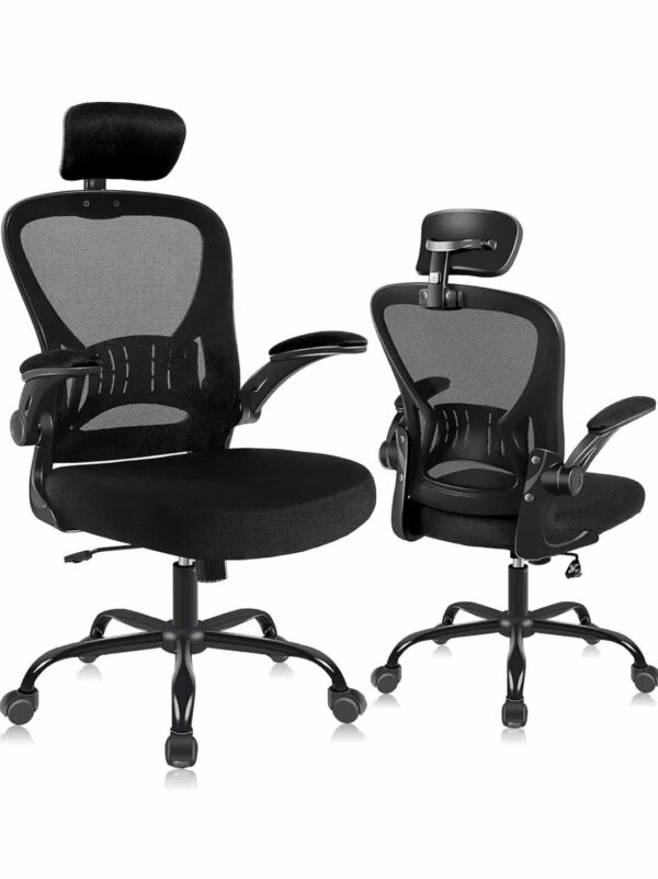 Office Chair Ergonomic Desk Chair Comfort Adjustable Height with Wheels，Lumbar Support Mesh Swivel Computer Home Office Study Task Chair