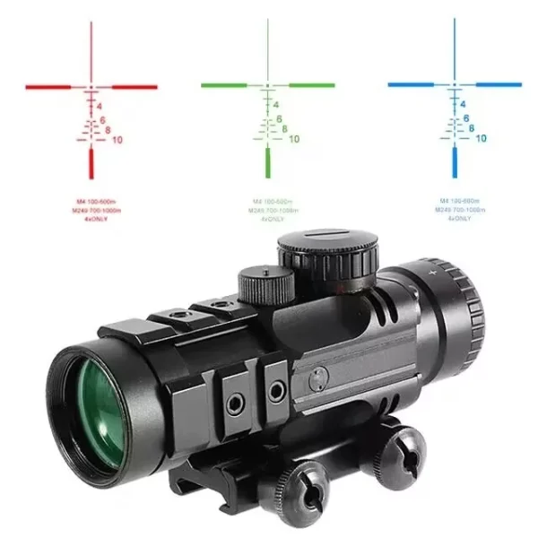 4X32 Scope Hunting Optical Sight Tactical Rifle Scope Red Green Blue Dot Cross