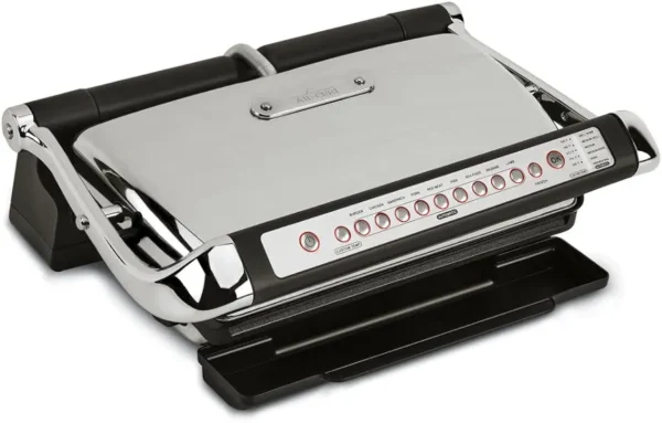 All-Clad AutoSense Stainless Steel Indoor Grill, Panini Press XL Automatic Cooking 1800 Watts Smokeless, Removable Plates, Dishwasher Safe - immagine 2