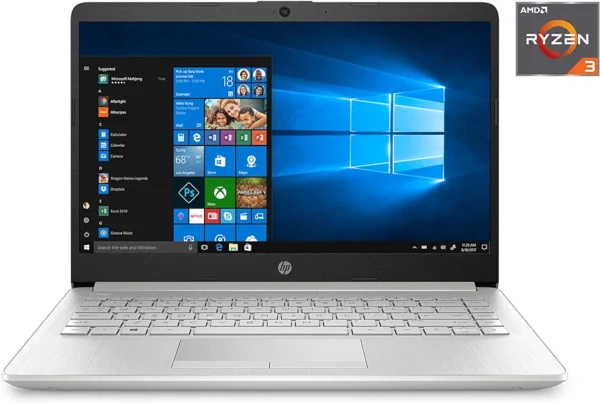 HP 14 inch Laptop Ryzen 3-3250U, 16GB RAM, 1TB M.2 SSD, Dual-Core up to 3.50 GHz, Vega 3 Graphics, RJ-45, USB-C, 4K Output HDMI, Bluetooth, Webcam, Win10 with Free Rock eDigital Accessories